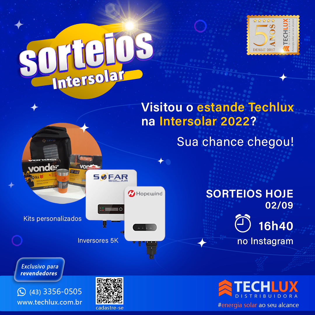 Grande sorteio Intersolar: Chegou a hora!