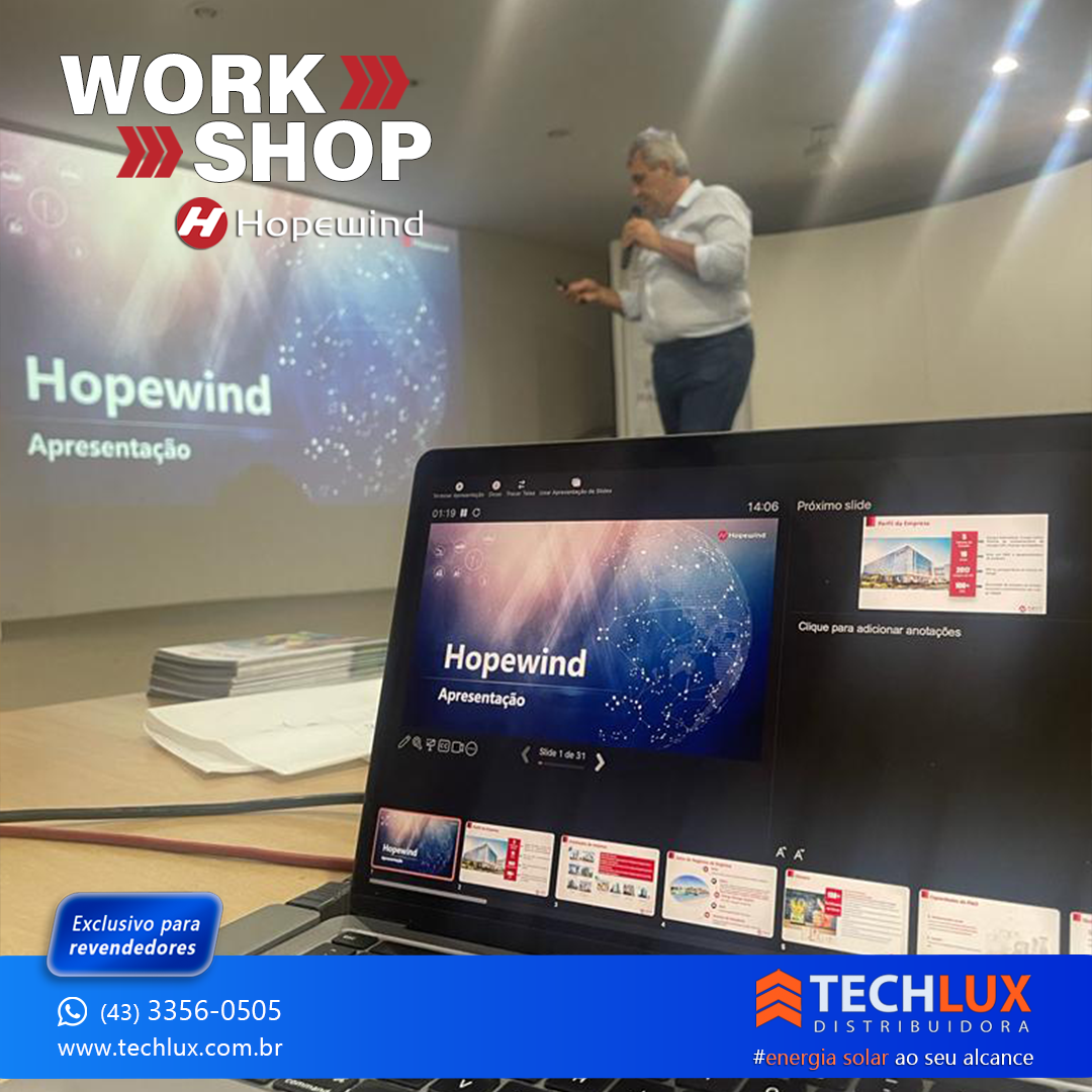 Techlux e Hopewind promovem workshop sobre energia solar em Natal/RN