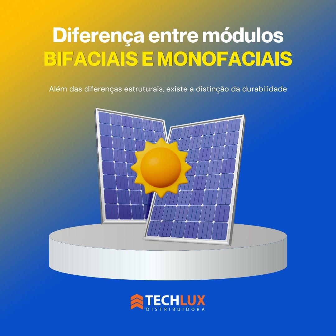 Diferença entre módulos bifaciais e monofaciais