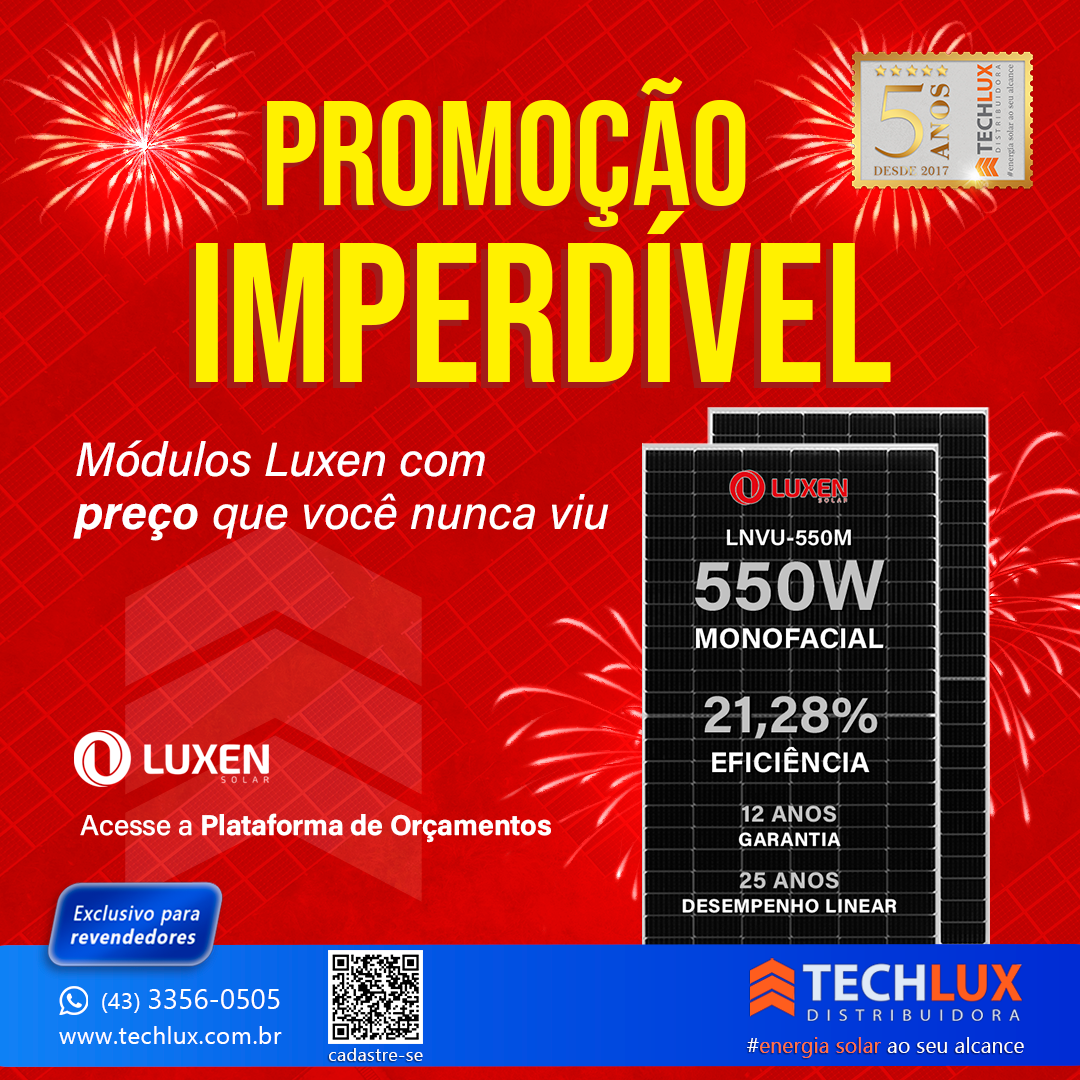 Promoção módulos Luxen na Techlux