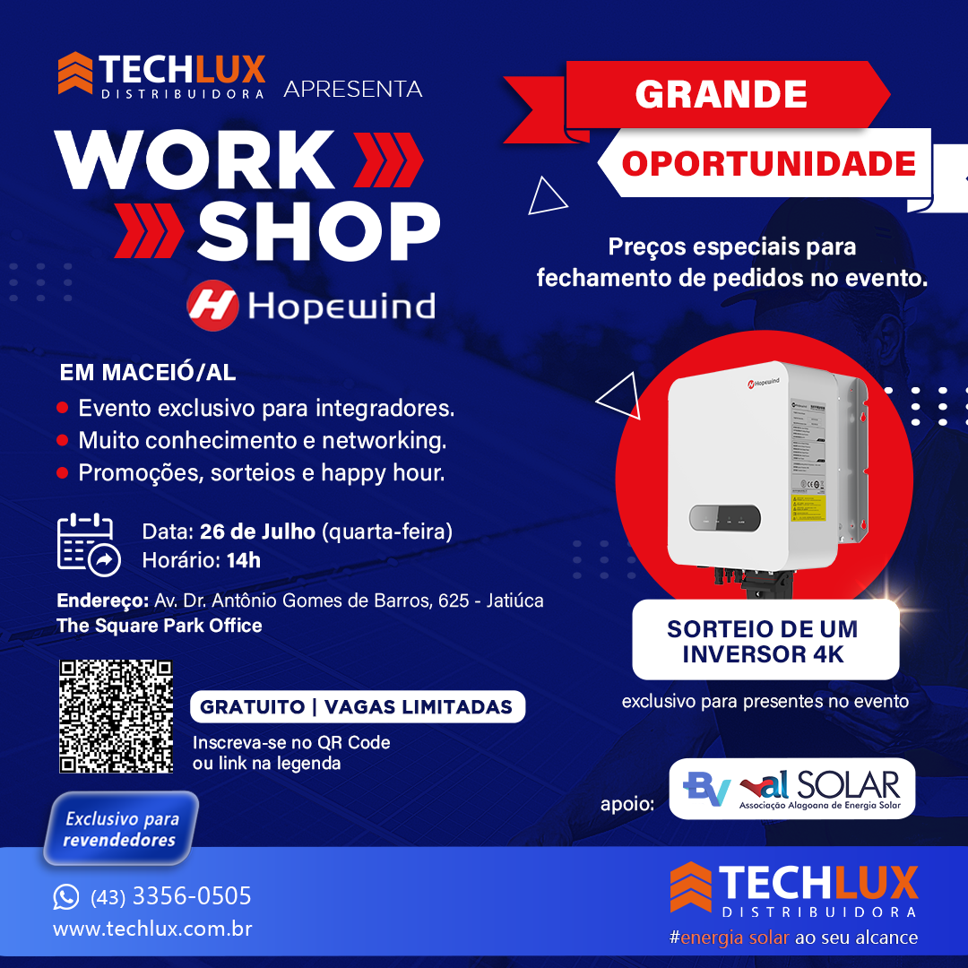 CONVITE: Workshop Hopewind & Techlux