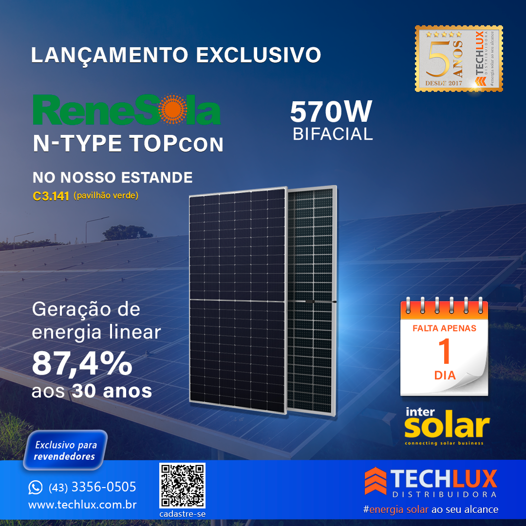 Lançamento No Estande Techlux Na Intersolar Techlux 8662