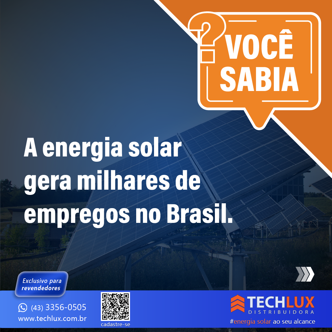 A energia solar gera milhares de empregos no Brasil