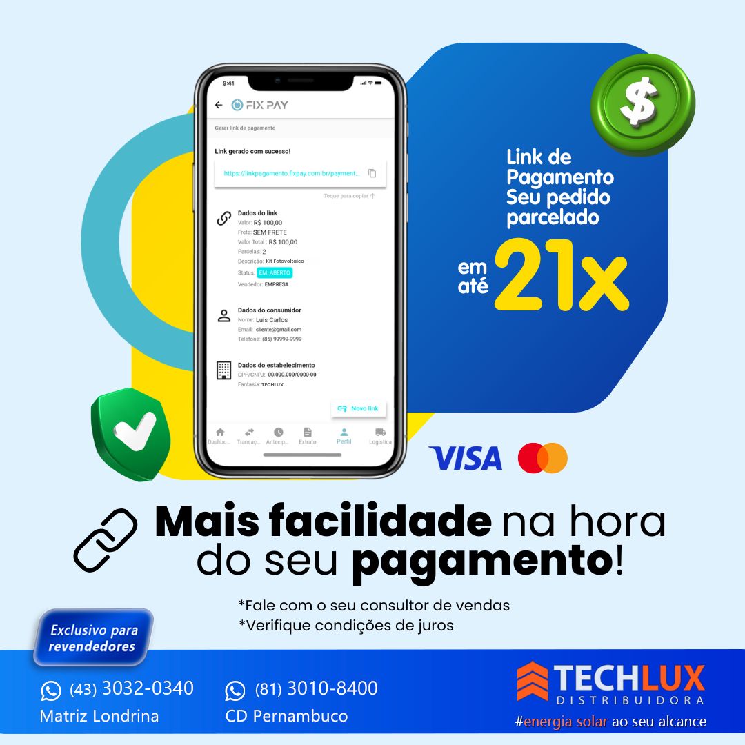 Facilidade e praticidade na hora do pagamento!