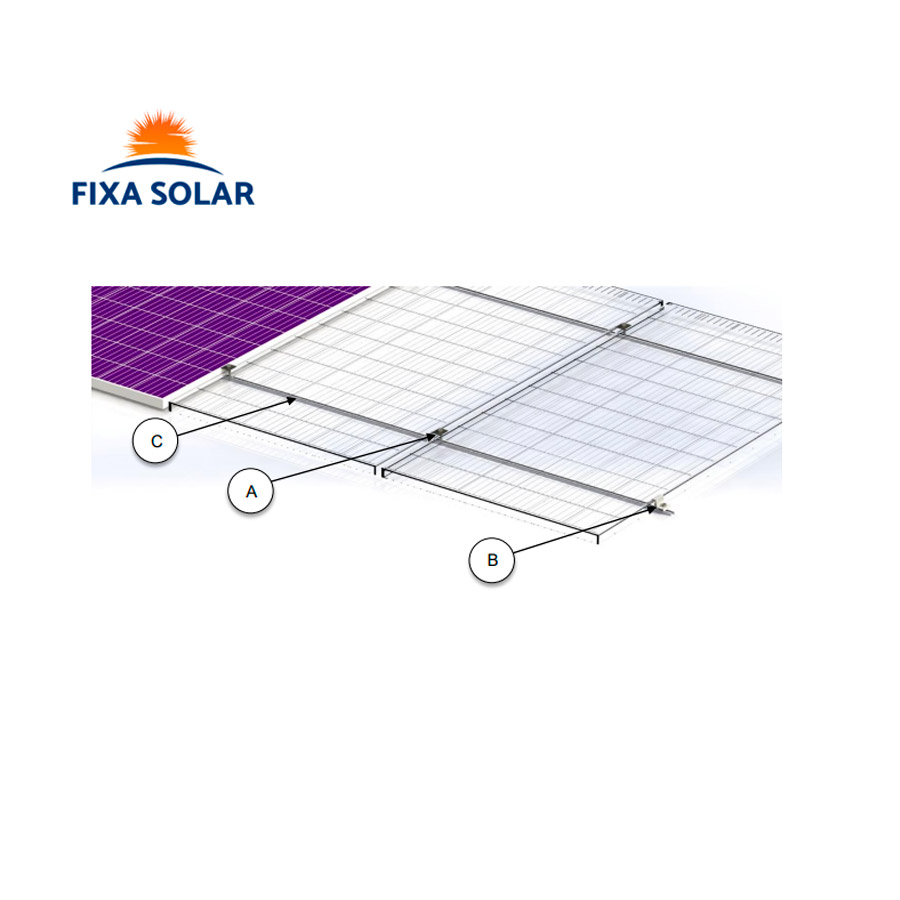 Kit Fixa Solar - Estrutura Minitrilho