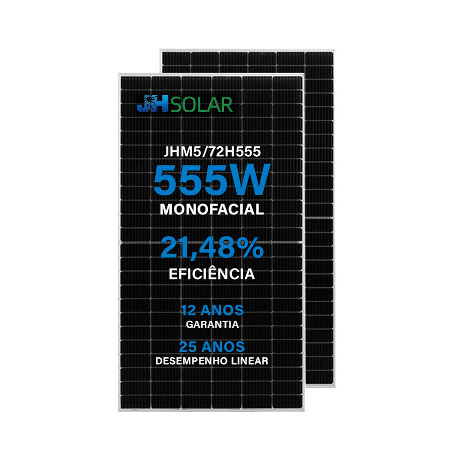 Módulo Fotovoltaico JH Solar 555W JHM5/72H555 Monocristalino Halfcell