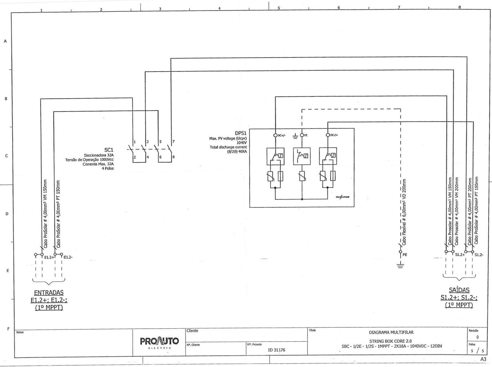 String Box Proauto SBC 1040V 16A 2 Entrada / 2 Saida