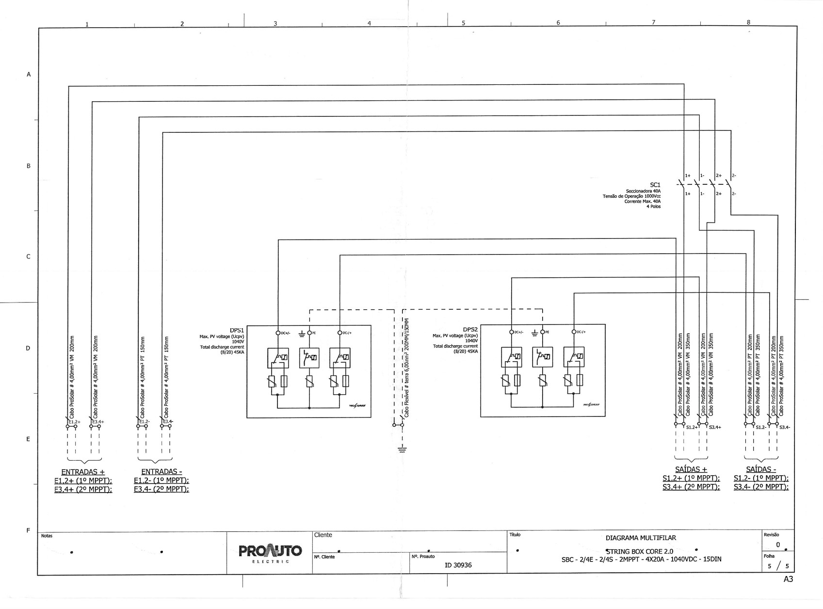 String Box Proauto SBC 1040V 20A 4 Entrada / 4 Saida