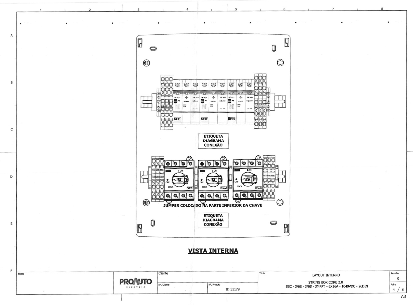 String Box Proauto SBC 1040V 16A 6 Entrada / 6 Saida